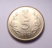 Indie 5 rupii 2013 PIĘKNA!