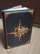 Dziennik vintage,notatnik planer,pamiętnik na szyfr A5