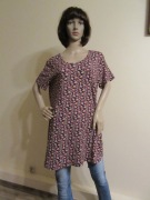 DEERBERG długa brązowa bluzka z nadrukiem lyocell NOWA _ L