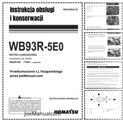 Komatsu WB93R-5E0 Instrukcja obsługi i konserwacji DTR po polsku