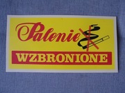 Stara tabliczka Palenie Wzbronione