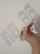 Zegar cyfrowy duży biały zasilanie USB