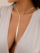 Naszyjnik krawatka złota żmijka 