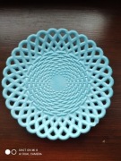 SOWERBY tkany szklany koszyk talerz z ok. 1870r. 