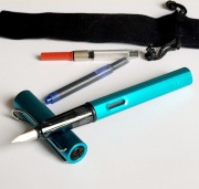 Pióro wieczne Lamy Al Star F oryginalne nabój, tłoczek do atramentu i etui