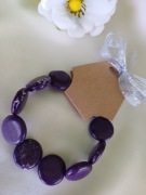Bransoletka - Naturalny howlit fioletowy