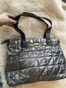 Karl Lagerfeld torba shoperka srebrna duża torba na zakupy