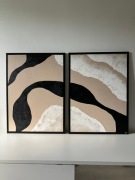 Dyptyk strukturalny "Otchłań Morska" 2x 55x75 cm