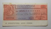 zastępczy pieniądz mini-czek 100 Lirów 1976 Genova Włochy