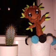 Mały Groot w doniczce, dekoracja, rękodzieło