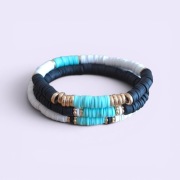 Ręcznie robiony komplet bransoletek w modnym stylu boho