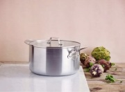 Garnek ze stali nierdzewnej Mauviel 1830 ze szklaną pokrywką 24 cm / 5,7 l