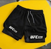 Szorty sportowe z logo UFC, idealne do treningów MMA, rozmiar L, nowe.