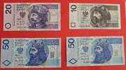 Banknoty polskie 20 zł i 50 zł seria ZA 