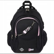 Plecak szkolny wielokomorowy St.Right czarny, różowy 23 l