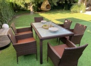 Zestaw mebli obiadowych ogrodowych Endo stół fotel krzesło 