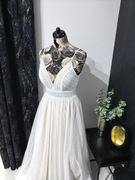 Nowa suknia ślubna w stylu Boho, rozmiar S/36, kolor szampański 