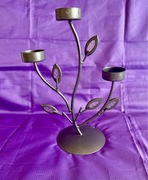 Piękny świecznik na trzy świece pięknie wykonany w idealnym stanie