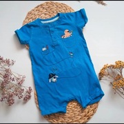 Rampers na krótki rękaw 80 bawełniany bawełna z ośmiornica i piratem