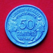50 Centymów 1941  r  -  Francja    Marianna