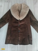 Kożuch męski brązowy barani