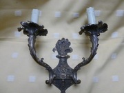 Stary  kinkiet mosiężny- oksydowany