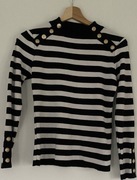 Drole De Copine Paris sweter rozm S bardzo dobry - stan czarno biały