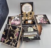 ExplodingBox pamiątka prezent 18 urodziny GlamRock lustrzane złoto