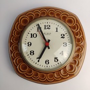 Ceramiczny zegar kwarcowy ścienny Weimar, Niemcy, lata 70-te