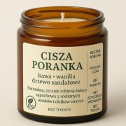 Świeca sojowa „Cisza Poranka” – naturalna, ręcznie robiona PRZEDSPRZEDAZ