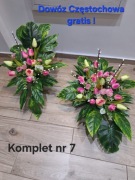 Stroiki wiązanki komplety kwiaty na cmentarz na grób.