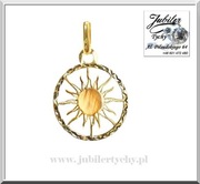 Złoty wisiorek słońce  złote słoneczko złoto 585 