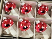 Bombki choinkowe grzybki muchomorki 6 szt ozdoby na choinkę retro jak prl 