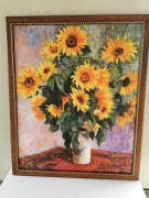 Obraz na płótnie, olej - “Słoneczniki” Claude'a Moneta - wym. 100x81