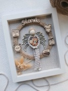 Metryczka pamiątka chrztu dla chłopca ramka 3D upominek na chrzest