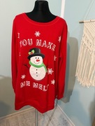 Czerwona bluza You Make Me Melt Bałwan F&F święta wigilia , XXL / 3XL