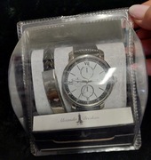 Alexander Brixham Zestaw prezentowy zegarek + bransoletka czarne