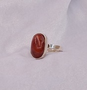 Pierścionek - Srebro i Bursztyn