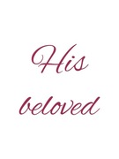Plakat chrześcijański z cytatem His beloved 30x40