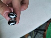 Srebrne 925 kolczyki z hematytem Pinterest 