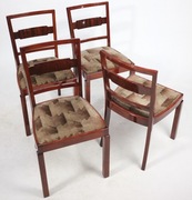 KOMPLET KRZESEŁ ART DECO, MAHOŃ, PO RENOWACJI, ANTYKI, VINTAGE