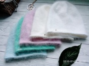 CZAPKA Z ANGORY  PREMIUM RĘCZNE ZROBIONE 