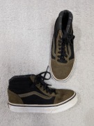 Zielone khaki czarne skórzane zamszowe buty sportowe trampki Vans 32