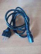 Kabel zasilający, czarny 1.5 metra.