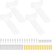 Wsporniki półkowe 4 szt 15 cm białe metalowe L pływające kocie uszy