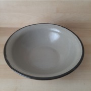 Miska emaliowana 24cm sygnowana Światowit Myszków lata PRL-u