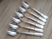 POSREBRZANE ŁYŻECZKI DO KAWY FILIŻANKI DANIA  ART DECO