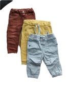 CHŁOPCZYK zestaw 3 par spodni -rozmiar 62/68cm