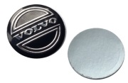 Naklejka VOLVO 14mm czarny Emblemat Kluczyk Pilot Logo znaczek zaślepka