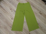 Gudrun Sjoden limonkowe spodnie szerokie nogawki lyocell_  M